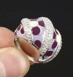 Size 7.5 topaz solid sterling silver ring