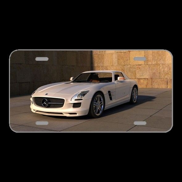 License Plate Novelty Car Front Amg Mercedes Auto Sls Sports Car
