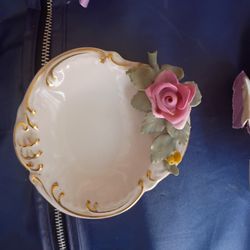 Rose Flower Design Exstereor Dish 