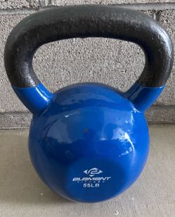 55LB Blue Vinyl Kettlebell - Brand New