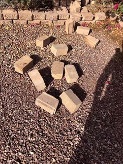 Tan Concrete Landscape Edging Blocks