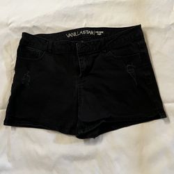 Black Jean Shorts Distressed Size 11