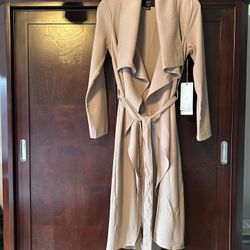 Iris  NWT Drapey Flows Lightweight Trench Cardigan