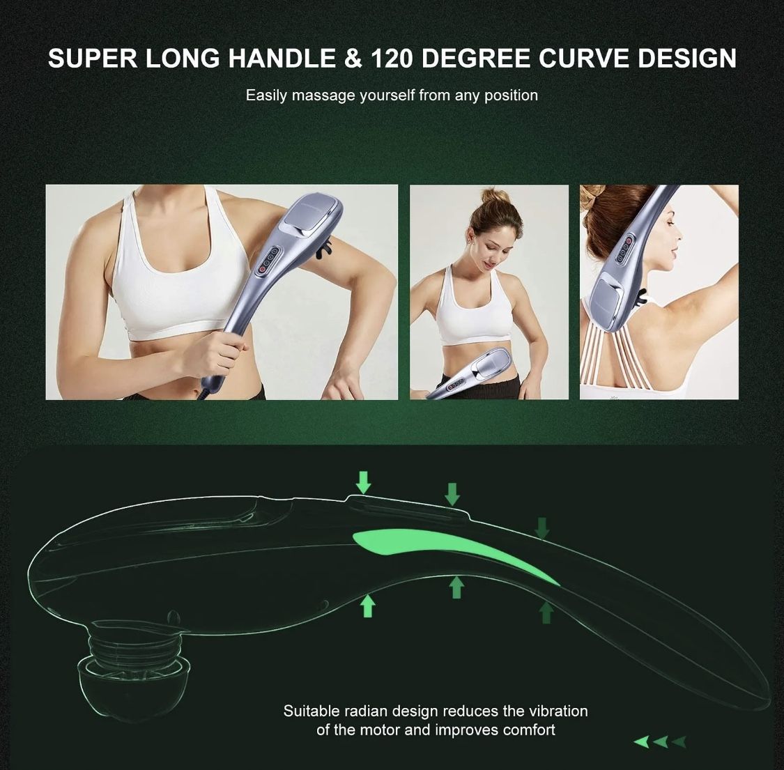 MEGAWISE Massager Handheld Deep Tissue Neck Back Massager for Shoulders, Waist Retail Price: ¥13,200 - Super Stretch \