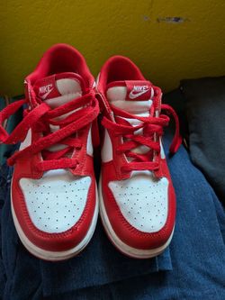 Nike Dunk Low Red and White Sneakers