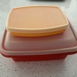 Vintage Tupperware Divided Snack Lunch Container and Ice Cream Keeper