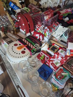 Christmas Trees and Ornaments & Pinatas etc 