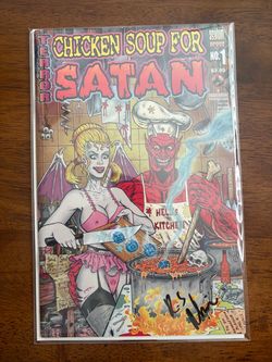 Comic Book Chicken Soup Signed For Satan (Hesperia Ca)