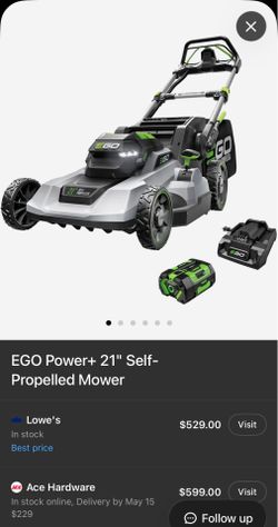 EGO 21” Self-Propelled Lawn Mower – Excellent Condition