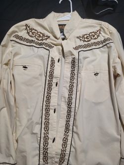 Beige/Bronze charro shirt