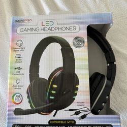 Gamepro LED Gaming Headset PS4/5 Xbox Series X/S Switch PC Adjustable Microphone
