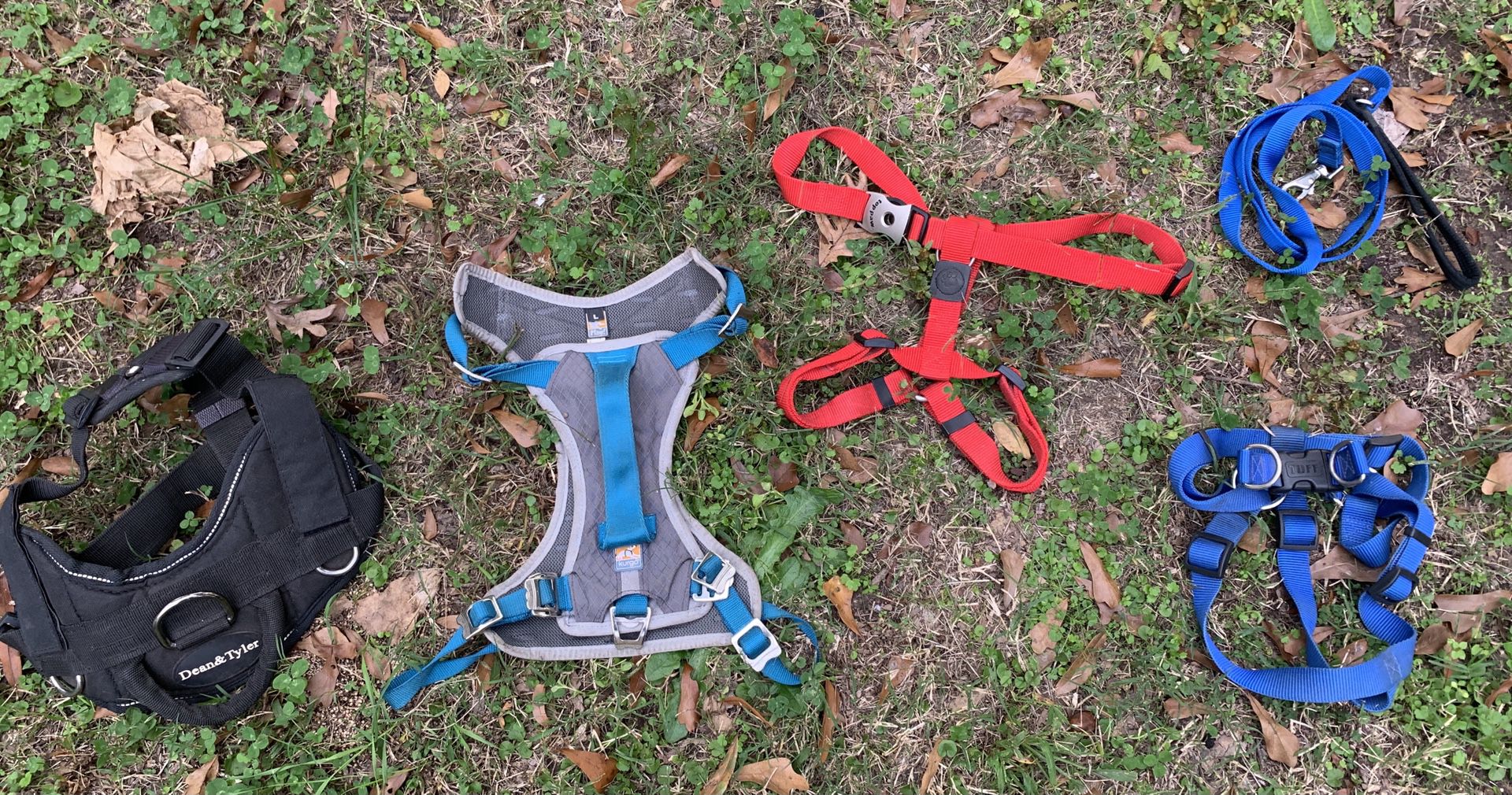 4 dog harnesses for sale, Small Medium and Large used