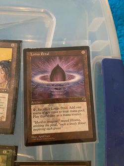 MTG Lotus Petal - Tempest (1997) Rare Artifact Staple - Clean LP/NM