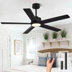 Two Ceiling Fans with Lights, 52 Inch