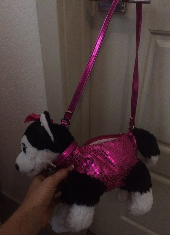 Pink Sparkly Dog Purse