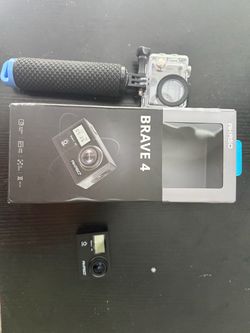 AKASO Brave 4 4K Action Camera + Selfie Stick & Accessories – Like New