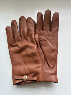 Coach Leather Wool gloves size 8