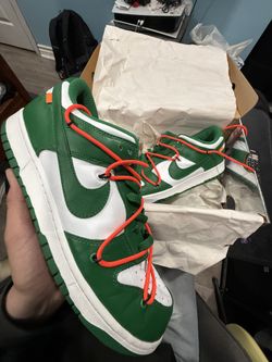 Nike Dunk Low Off White Pine Green Size 13