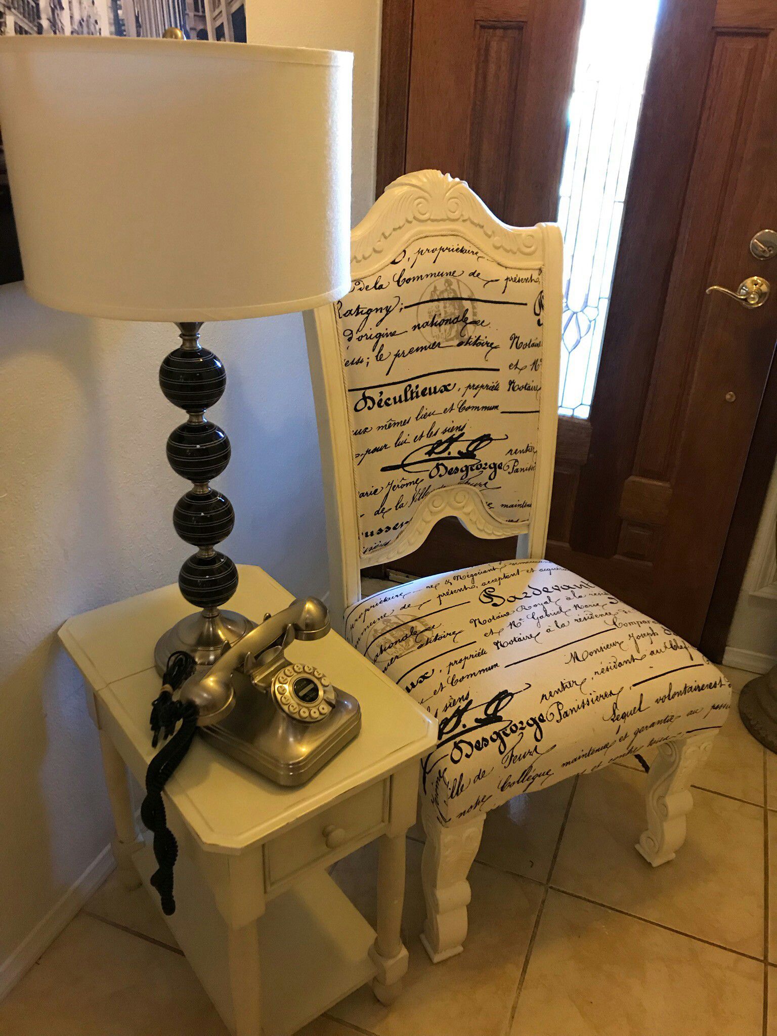 French theme chair & table