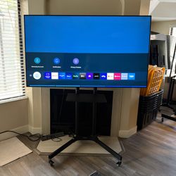 Samsung 65 inch Tv With Roll Cart Stand
