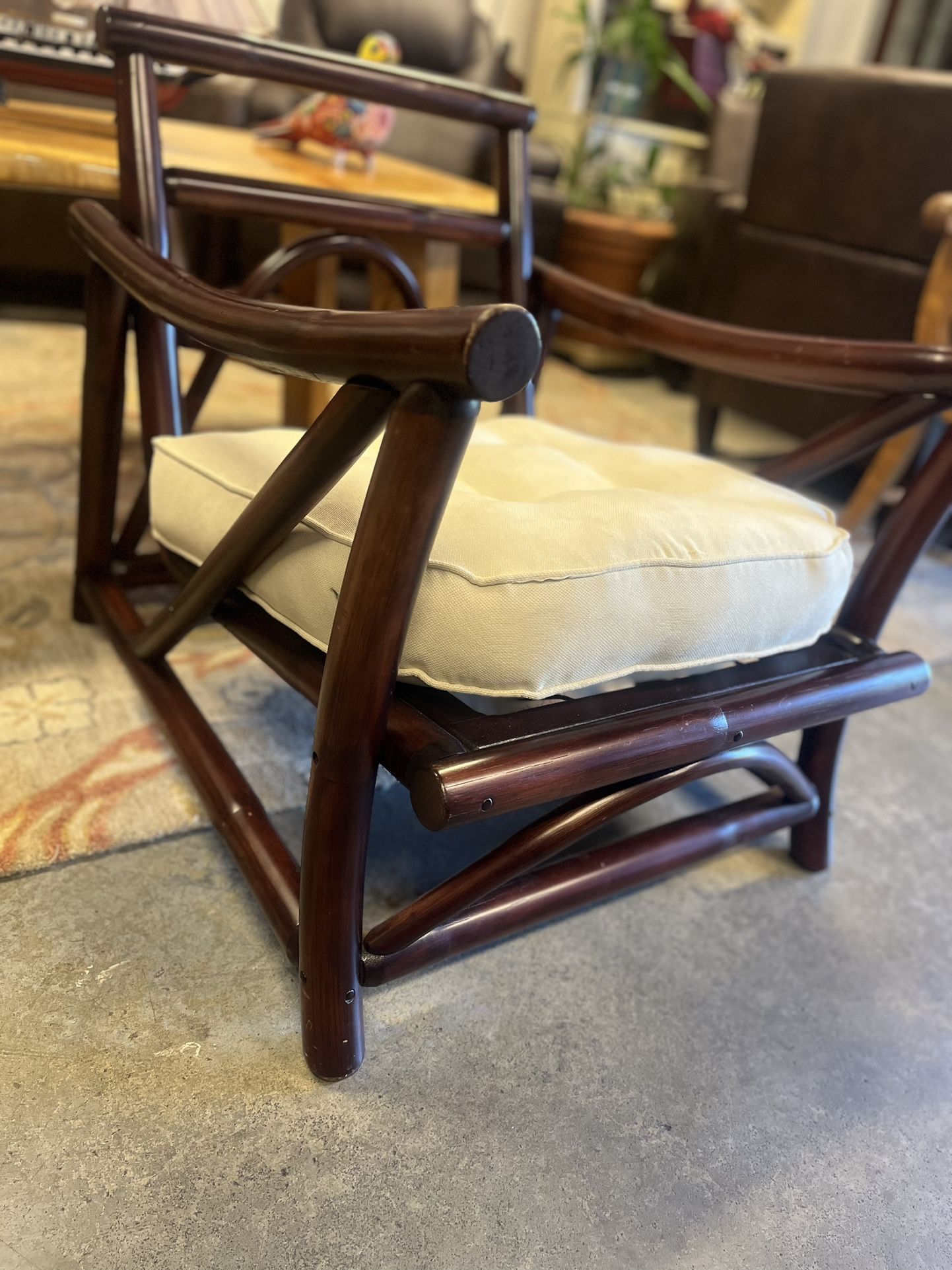 Mid-20th Century Bamboo Club Chairs
