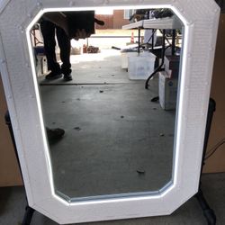 Lighted Vanity Mirror Heavy Glass And Iron LED lighting