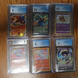 Pokémon TCG Becket And CGC Graded Cards (Lot Of 9 & 8)