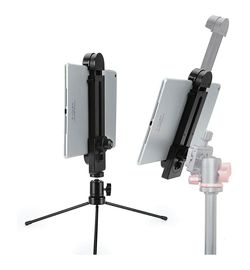 teefeet iPad Adapter for Tripod, Tripod Mount for iPad Tablet/iPhone Selfie Stick Monopod with Bluetooth Remote Control Mini Desk Tripod for Li