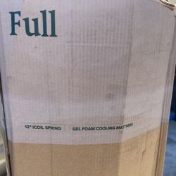 Brand New. 12” Full Size Mattress. Hybrid MemoryFoam/innerspring Combination 