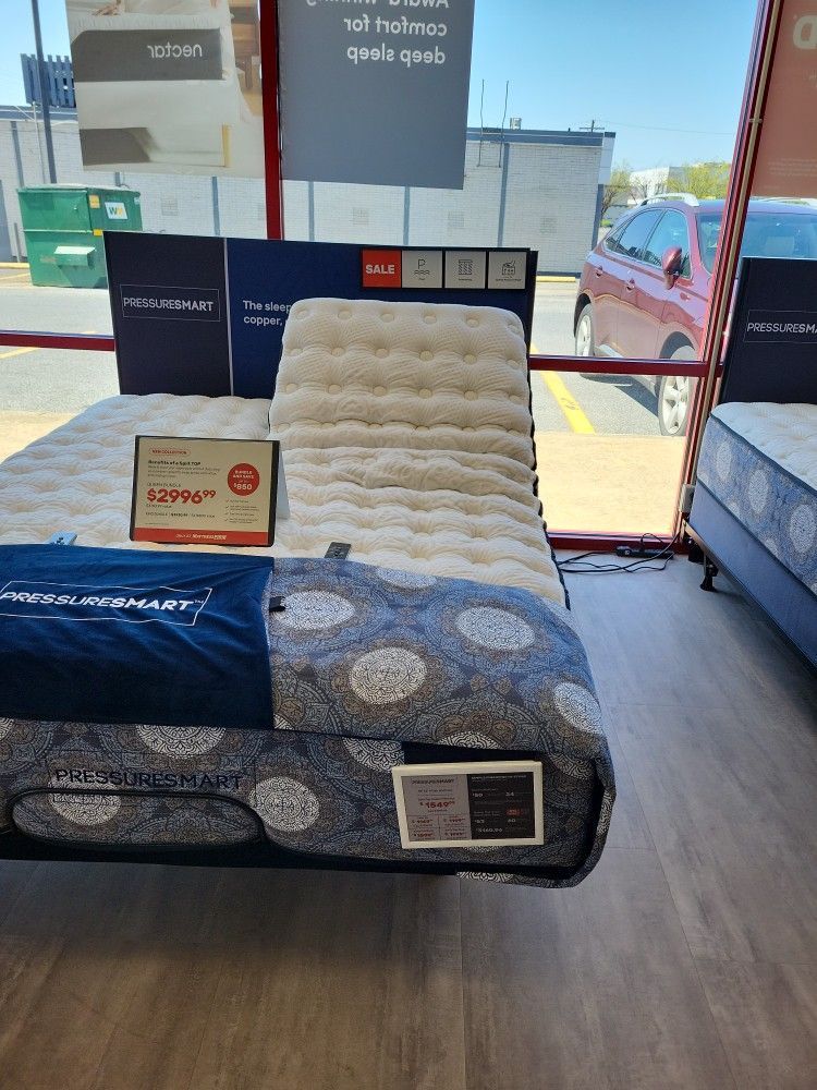 Pressuresmart Queen / King Split-Top Adjustable Set.
