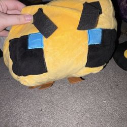 Minecraft Bee Large Plush Stuffed Toy with Pixelated Wings