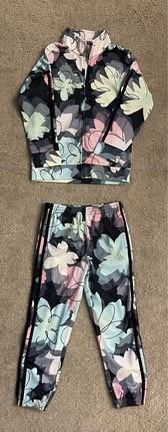 Adidas Floral Track Suit Set, Size 6X