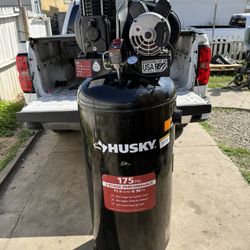 Husky 60 Gal. 3.7 HP 1-Phase 175 PSI Oil Lubed Belt Drive Stationary Electric Air Compressor
