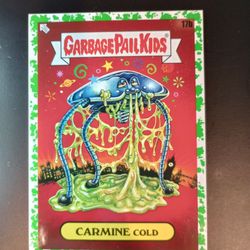 Garbage Pail Kids Carmine Cold Green Parallel #17b