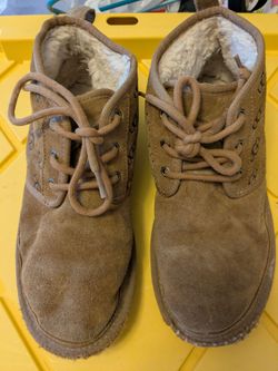 UGG Chestnut Suede Lace-Up Boots