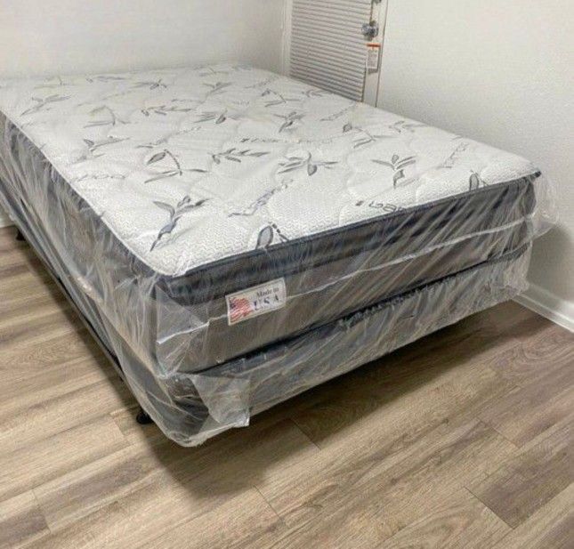 NEW MATTRESS QUEEN SIZE PILLOW-TOP WITH BOX SPRING 