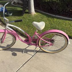 Beach Cruiser Bike. Pink And Awesome 