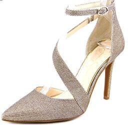 Jessica Simpson CASTANA Gold High Heels 7.5 NEW in Box