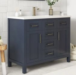 Brand New_In Box_Costco 42inch OVE Decors Lakeview Bath Vanity in Blue_40% Off