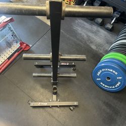 Titan Fitness Portable Plate And Barbell Storage Tree