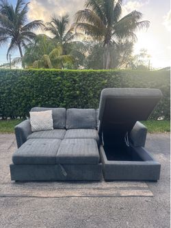 Eaton Heights Sleeper Sectional Sofa w/ Chaise Storage(Delivery Available)