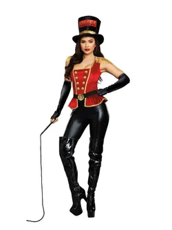 LIKE NEW DREAMGIRL COSTUMES LION TAMER RINGMASTER LEADER 7PC DELUXE SMALL