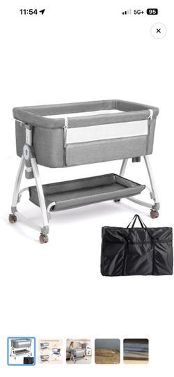 Baby Bassinet with Wheels and Carry Bag