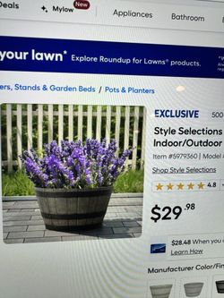 20 - Plastic  Barrel Pots  $10 Each