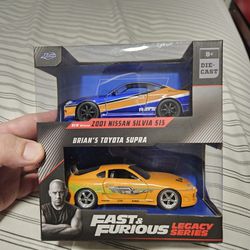 Fast and Furious Jada 2 Pack Supra and Nissan