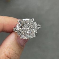 8.00ct E/Vs1 Cushion cut diamond 💎 bridal engagement ring Pt950