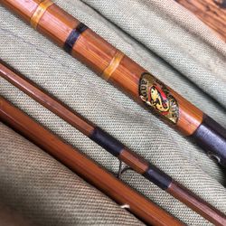 Vintage Montague Bamboo Fly Fishing Rod And Reel for Sale in