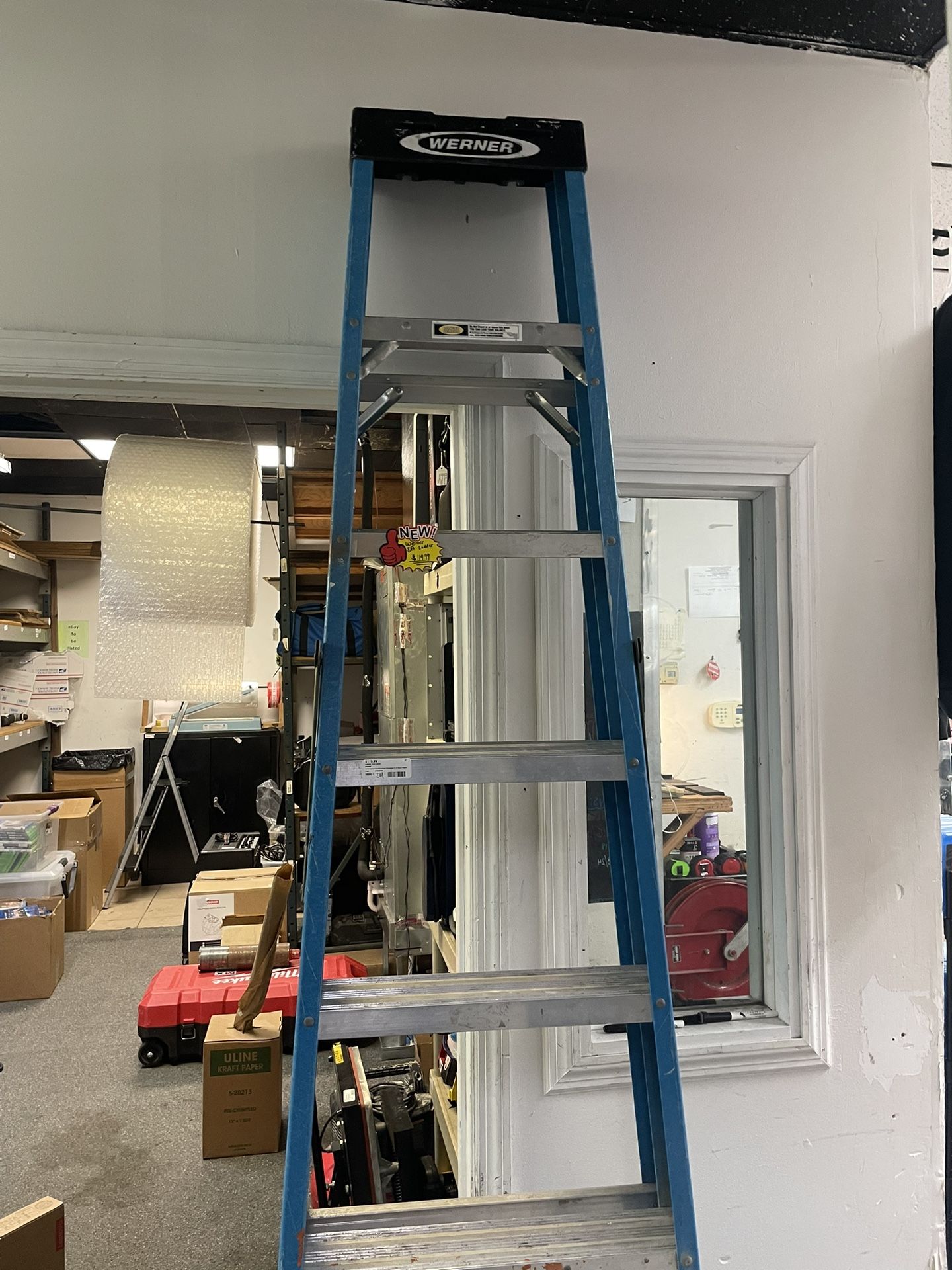 Werner 8ft Fiberglass A Frame Ladder