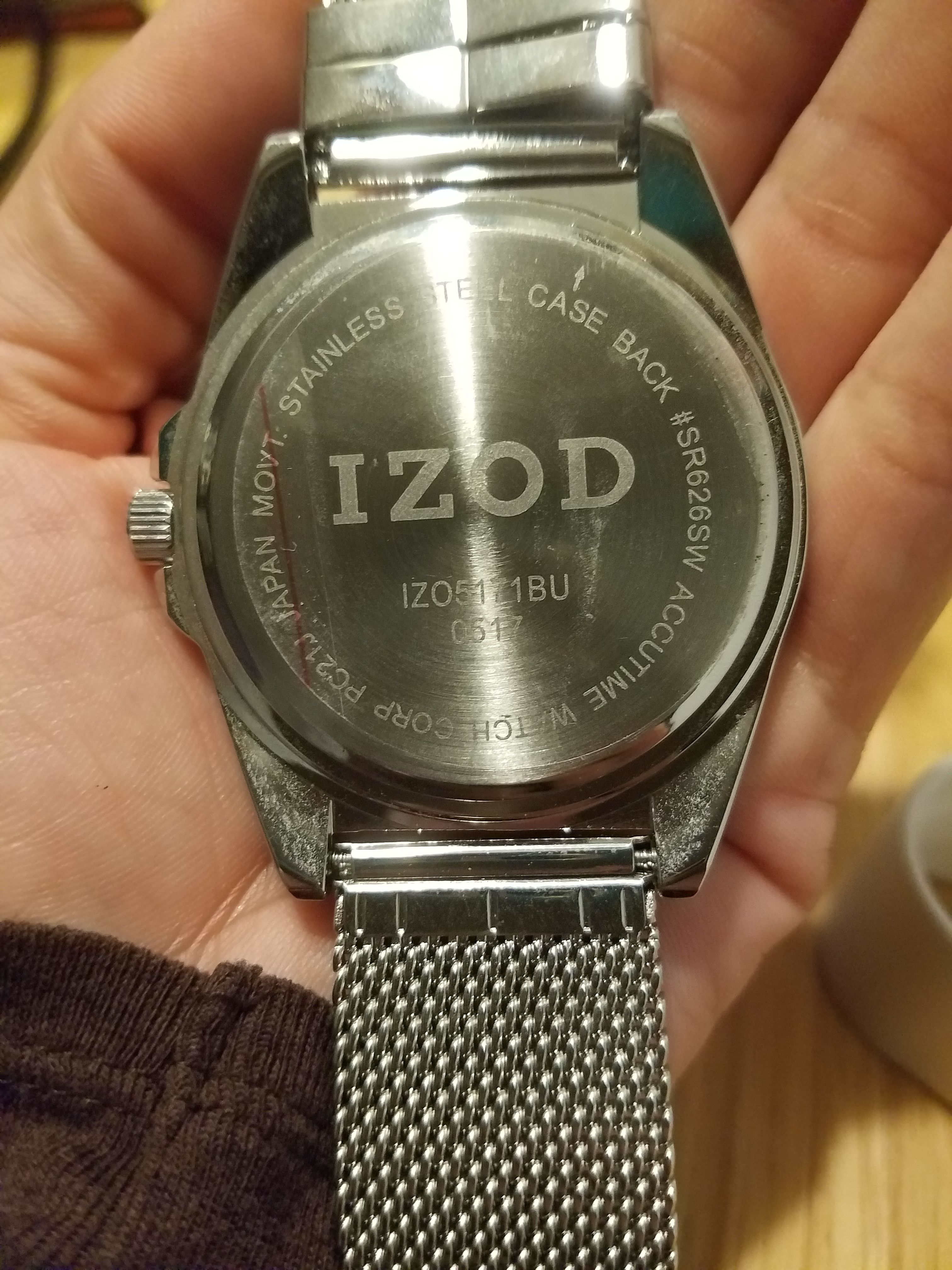 Izod stainless steel men s watch with dark blue accent for Sale in Tarpon Springs FL OfferUp