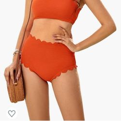New Scalloped Two Piece Swimsuit / Bikini 